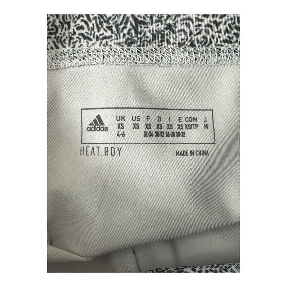 Adidas Peloton Tights Women XS Heat RDY Training Black White Color Block Workout - Picture 4 of 7